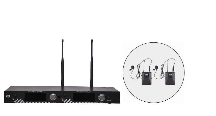 ITC T-521UL радиосистема, 2 петличных микрофона