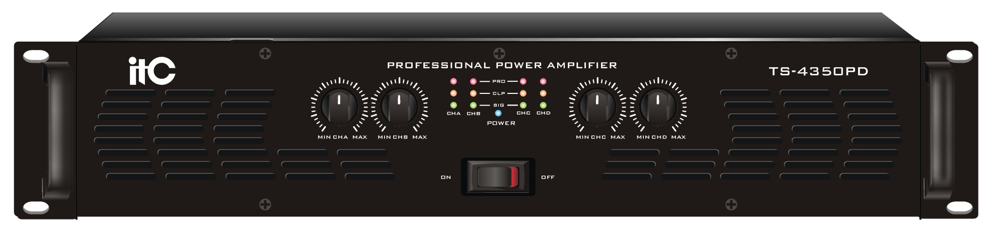 ITC TS-4500PD 4-канальный усилитель 4х350W / 8 Ом, 4х500W / 4 Ом