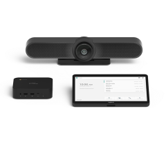 Logitech Room Kit для Google Meet — готовый комплект ВКС (мини-ПК, конференц-камера Logitech, крепление для ПК, сенсорный контроллер Logitech Tap)