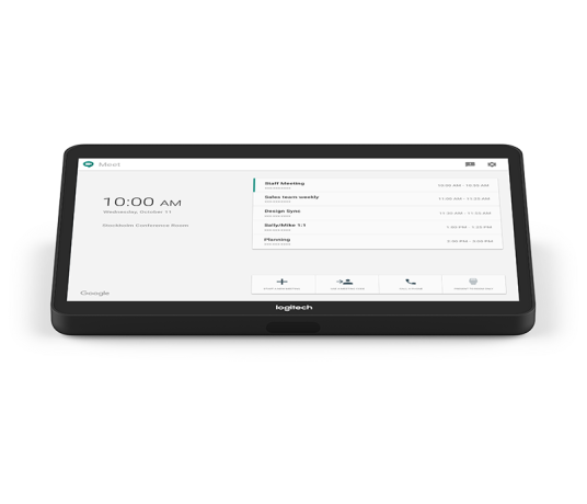 Logitech Room Kit для Google Meet — готовый комплект ВКС (мини-ПК, конференц-камера Logitech, крепление для ПК, сенсорный контроллер Logitech Tap)