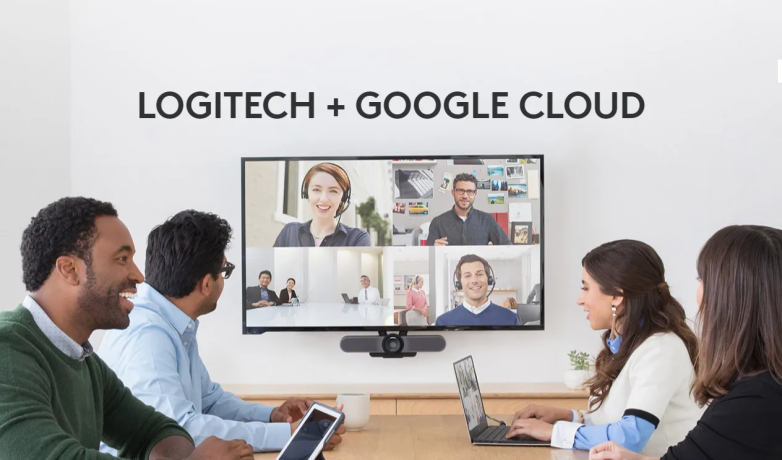 Logitech Room Kit для Google Meet — готовый комплект ВКС (мини-ПК, конференц-камера Logitech, крепление для ПК, сенсорный контроллер Logitech Tap)