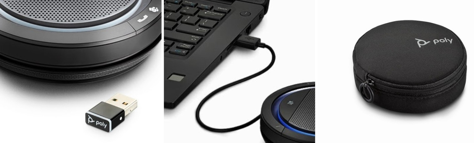 Poly Calisto P3200 — портативный персональный спикерфон с покрытием на 360°, подключение по USB-A