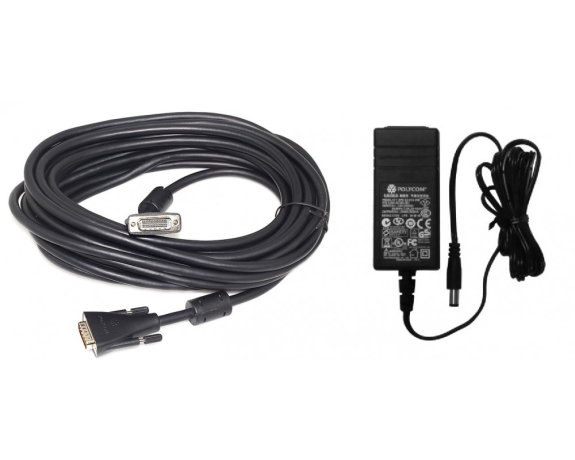 Polycom EagleEye HD camera cable with power supply included — кабель 15 м для подключения камер Polycom с блоком питания в комплекте