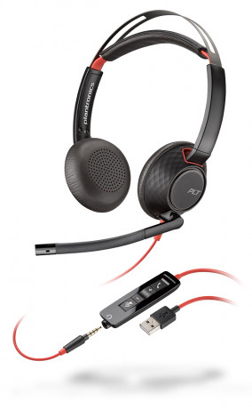 Plantronics BlackWire 5200 Series — проводная гарнитура для систем UC (jack 3.5 mm / USB)
