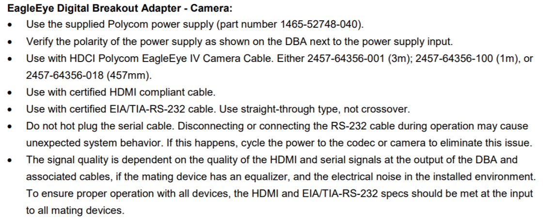 Polycom EagleEye Digital Breakout Adapter (DBA)-camera — цифровой адаптер для камер EagleEye IV и EagleEye Acoustic, HDCI — HDMI + DB9