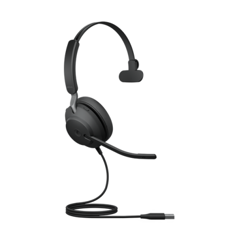 Jabra Evolve2 40 Mono — проводная USB моно гарнитура, оптимизирована для Microsoft Lync