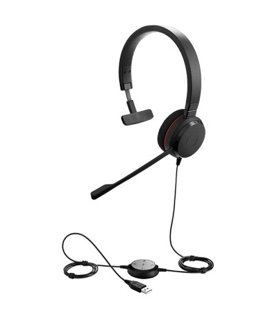 Jabra Evolve 30 II Mono — профессиональная проводная моно гарнитура для смартфонов, планшетов, ПК (jack 3.5 mm / USB)