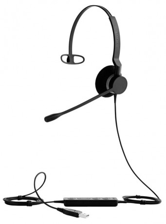 Jabra BIZ 2300 Mono — легкая проводная гарнитура (USB / QD) для работы с Microsoft и UC