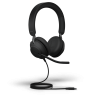Jabra Evolve2 40 Stereo — проводная USB стерео гарнитура, оптимизирована для Microsoft Lync