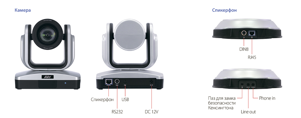 AVer VC520+ — комплект для конференций USB (камера и спикерфон)